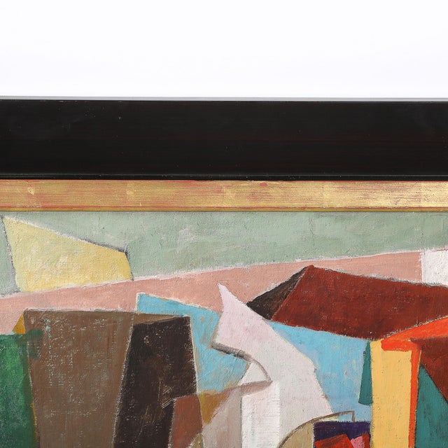 Art Deco Stage Set Oil on Canvas Painting Signed William Freed For Sale - Image 15 of 18