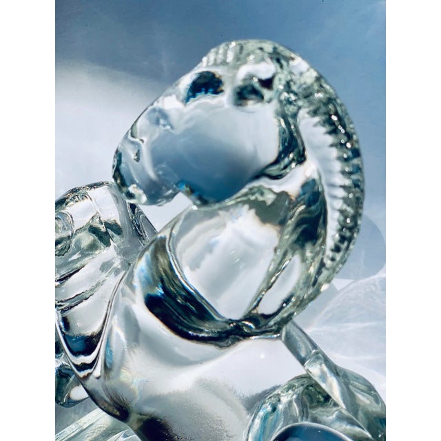 Glass Mid-Century Art Deco Fostoria Glass Horse Bookends- a Pair For Sale - Image 7 of 13