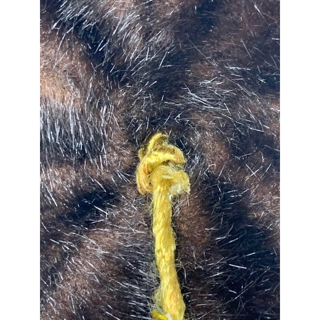 Early 21st Century Faux Fur Round Pillow For Sale - Image 4 of 9