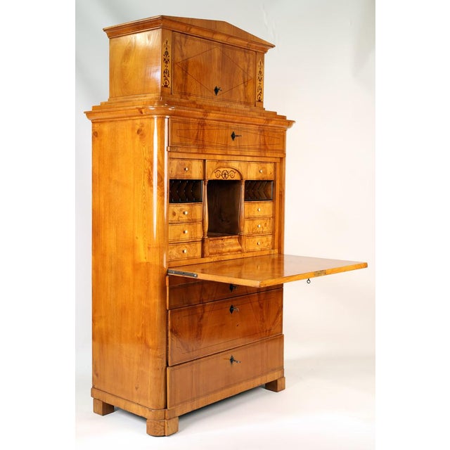 Biedermeier Secretary in Ash, 1830s For Sale - Image 14 of 16