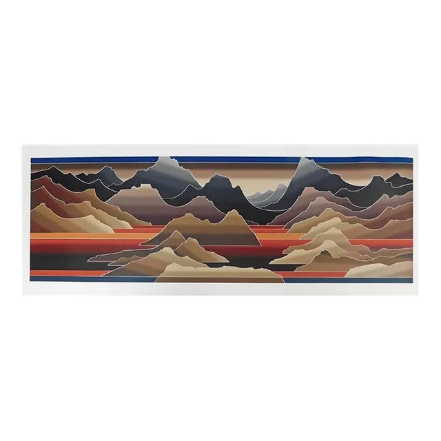 John Martineau "Northwest Passage" Abstract Mountain Landscape Signed Print For Sale