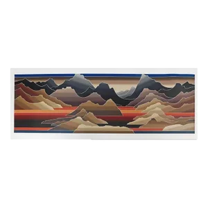 John Martineau "Northwest Passage" Abstract Mountain Landscape Signed Print