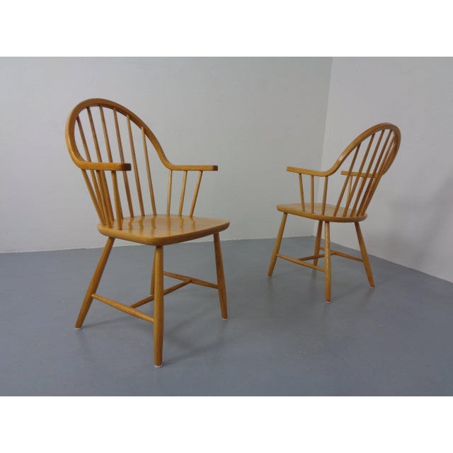 Oak Armchairs by Erik Ole Jørgensen for Tarm Stole Møbelfabrik, Denmark, 1960s, Set of 2 For Sale - Image 3 of 17