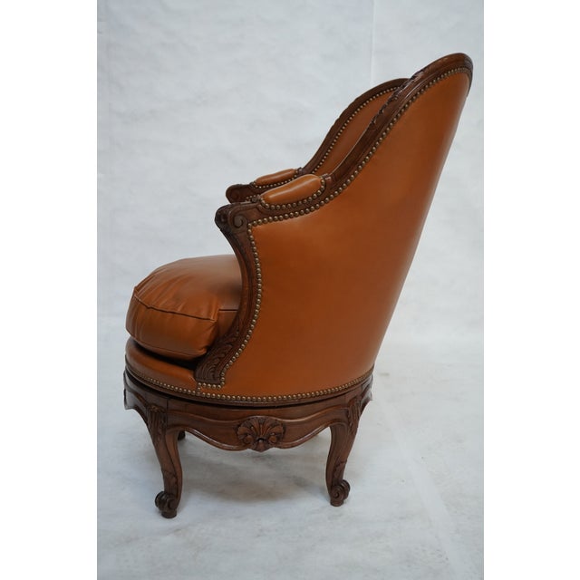 Mid 19th Century French Louis XV Swivel Chair by J Nelson For Sale - Image 4 of 17