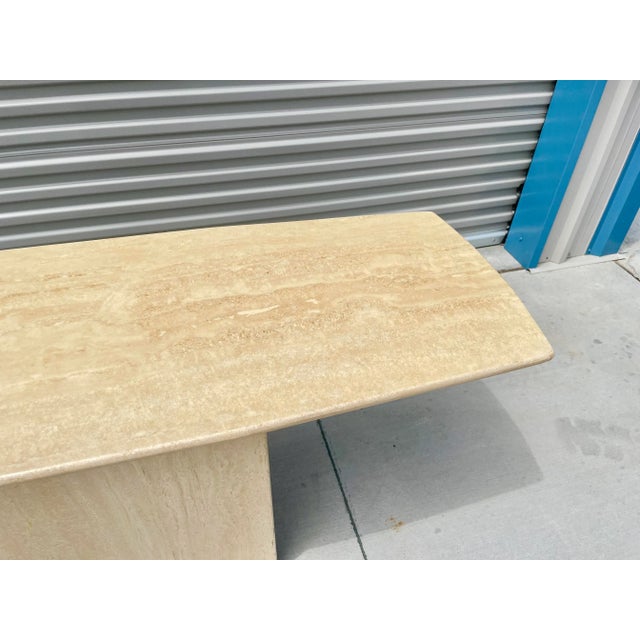 1970s 1970s Vintage Italian Marble Console Table For Sale - Image 5 of 13