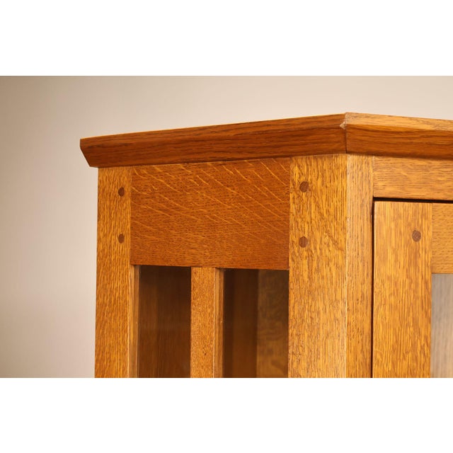 Stickley Mission Collection Oak Corner Cabinet For Sale - Image 13 of 18