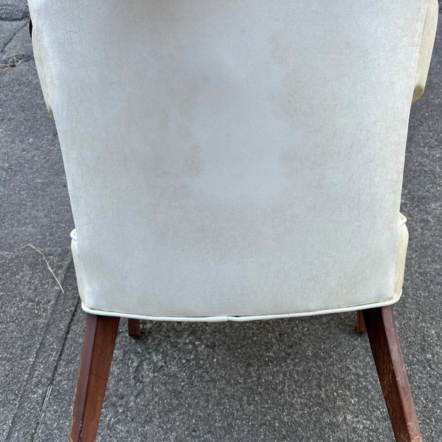 Wood Marden Barrel-Shaped Walnut Occasional Accent Side Chair For Sale - Image 7 of 12