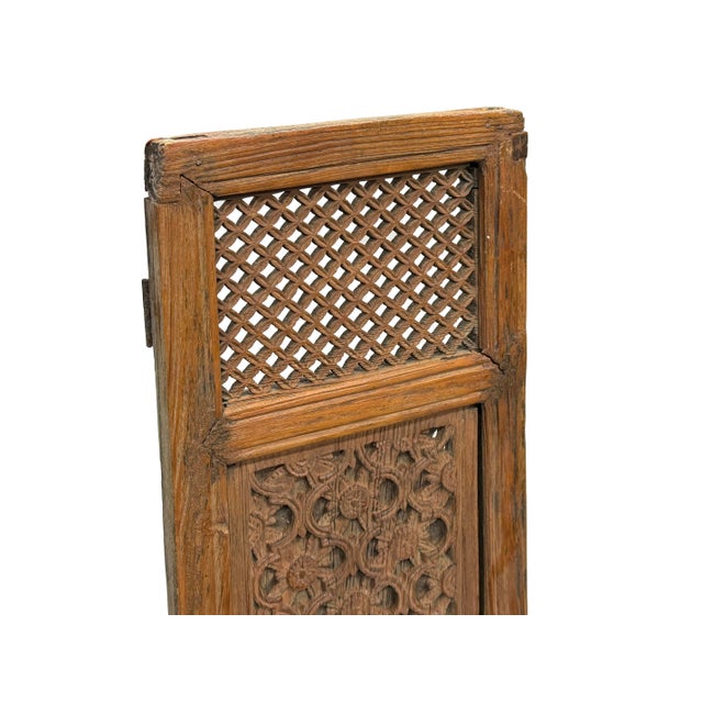 Vintage Restored Relief Floral Motif Rectangular Wood Wall Panel B For Sale - Image 9 of 12
