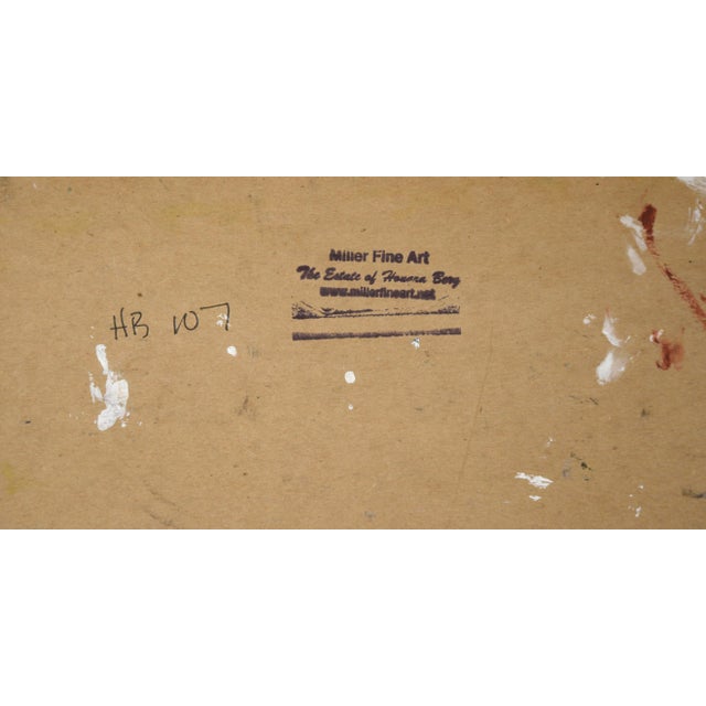 Bay Area Abstract Expressionist Composition in Oil on Cardboard by Honora Berg For Sale In Monterey, CA - Image 6 of 7