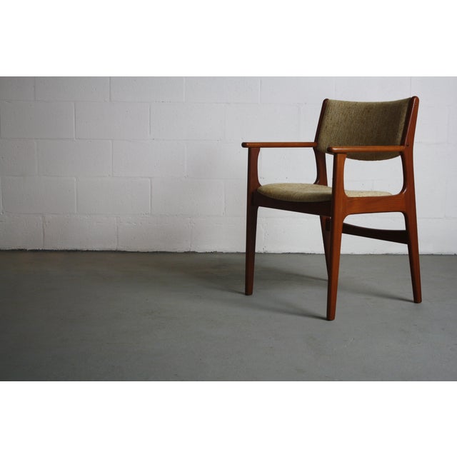 Johannes Andersen Johannes Andersen Teak Captains Dining Chair For Sale - Image 4 of 7