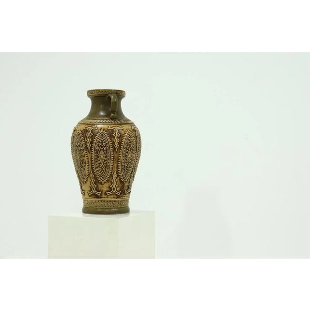 Mid-Century Modern Jasba Vase in Earth Tones, 1960s For Sale - Image 3 of 9