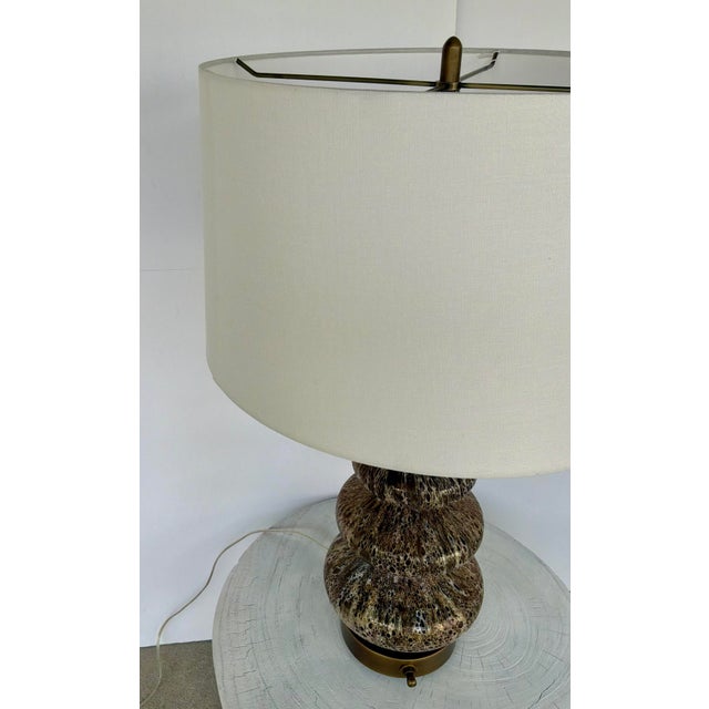 Modern Revelation Modern Hand Blown Glass Waggle Table Lamp For Sale - Image 3 of 4