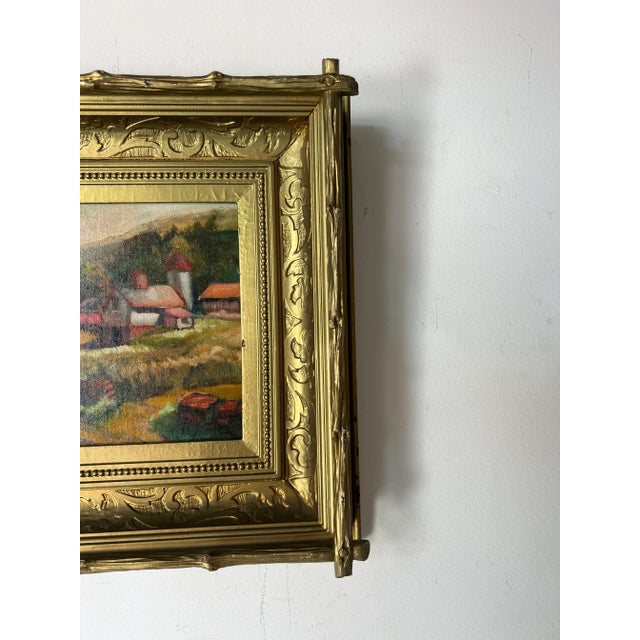 Vintage Countryside Landscape Oil Painting, Framed For Sale - Image 10 of 12