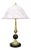 Art Nouveau French Brass, Marble and Opaline Glass Table Lamp, 1920s For Sale