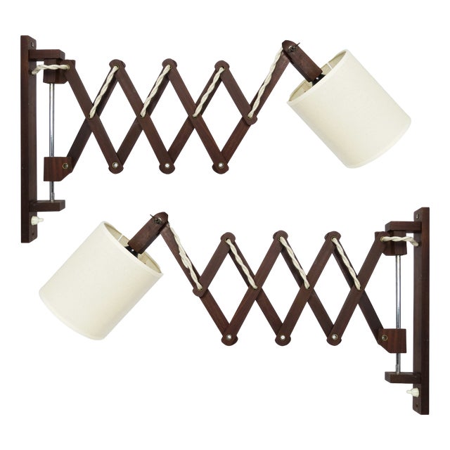 Scissors Wall Lamps, 1960s, Set of 2 For Sale