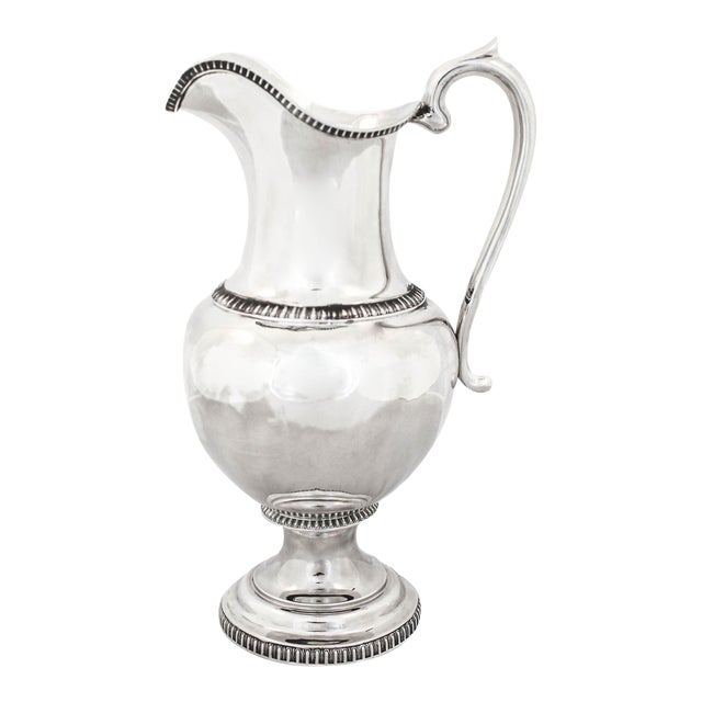 19th Century Sterling Silver Water Pitcher For Sale