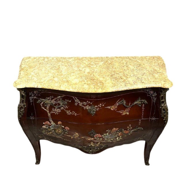 1920s Curved Lacquered Commode, 1920s For Sale - Image 5 of 6