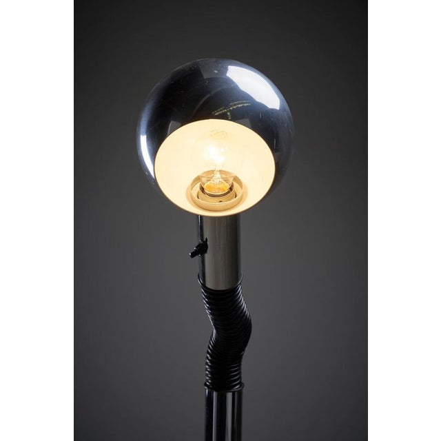 Vintage Chrome and Black Goosenech Sphere Floor Lamp from Cosack, 1960s For Sale - Image 11 of 12