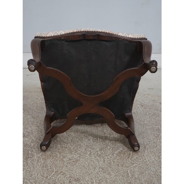 Pair Baker French Louis XIV Style Upholstered Chairs For Sale - Image 12 of 12