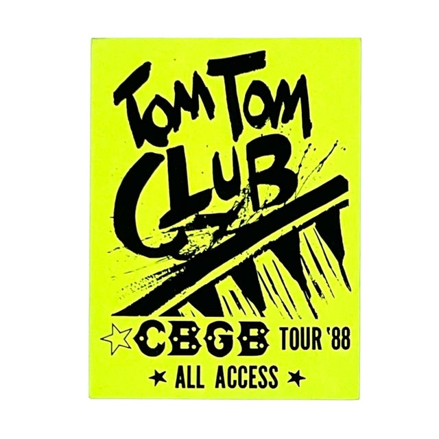 Tom Tom Club at CBGB Circa 1984: A set of 2 individual VIP access passes at the legendary CBGB club. 3x4 inches Very good...