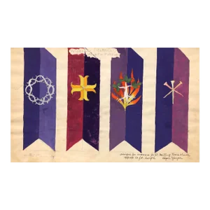 1950s Edgar Yaeger Banner Designs Painting