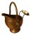 Antique Early 20th Century Mini Copper Scuttle Delft Handle For Sale