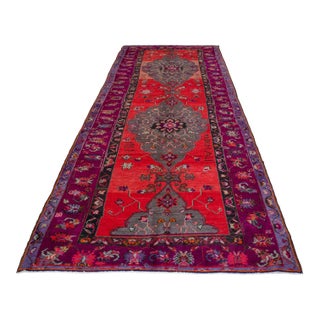 Exceptional 1981 Handwoven Turkish Rug, Large Runner, 5′5″ X 15′11″ For Sale