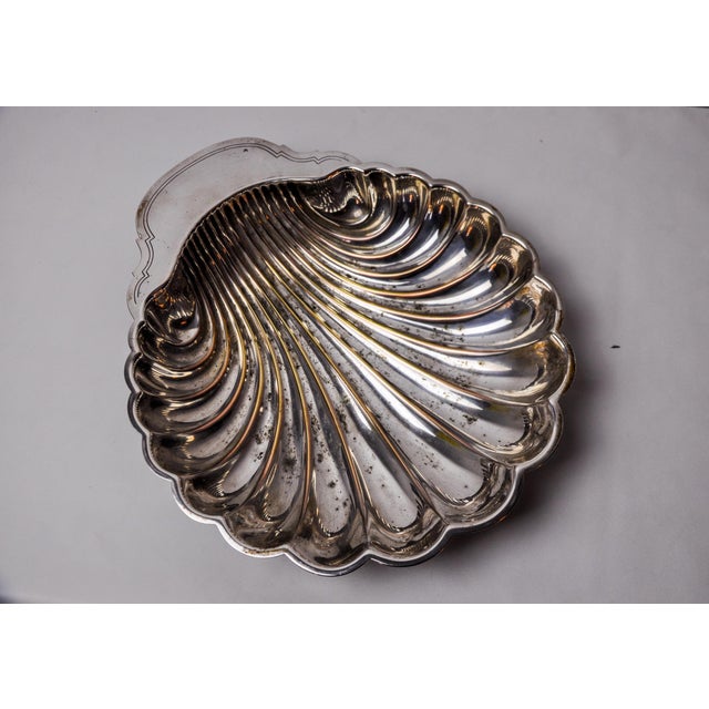 Hollywood Regency Silver-Plated Shell Vide Poche, Spain, 1970s For Sale - Image 3 of 8