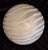 Vintage German Flat Ceiling Lamp with White Striped Frosted Glass Shade from Peill & Putzler, 2000s, in Very Good...