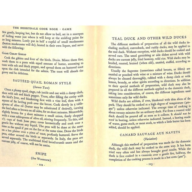 "The Derrydale Cook Book of Fish & Game Vol. 1 & 2" 1937 De Gouy, l.p. For Sale In New York - Image 6 of 6
