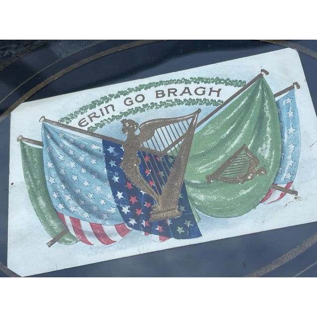 1920s 1920 Irish Erin Go Bragh Post Card in Antique Gilt Frame For Sale - Image 5 of 8
