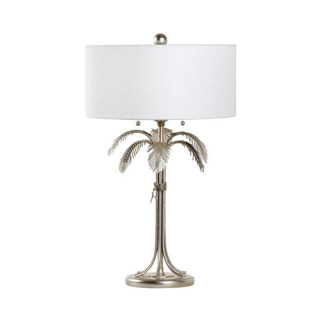 Not Yet Made - Made To Order Chelsea House Fine Palm Lamp in Silver For Sale - Image 5 of 5