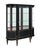 French Louis XVI Style Ebonized Curved Glass Vitrine Display Cabinet, Circa 1900 For Sale - Image 4 of 9