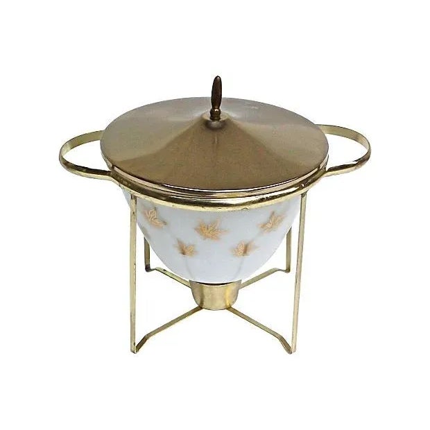 Mid-Century Modern Round Dish Warmer For Sale