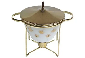 Mid-Century Modern Round Dish Warmer