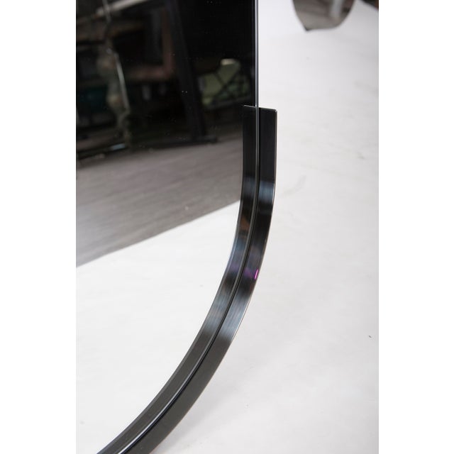 Dante Stainless Steel Gray Capsule Mirror For Sale - Image 10 of 11