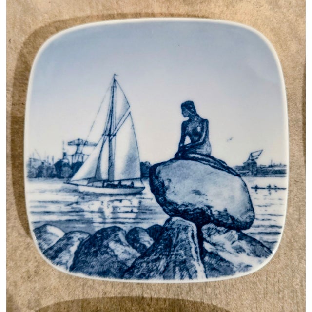 Vintage Bing & Grondahl Danish Landmark Mini Wall Plates Framed Art by Kjeld Bonfils For Sale - Image 12 of 16