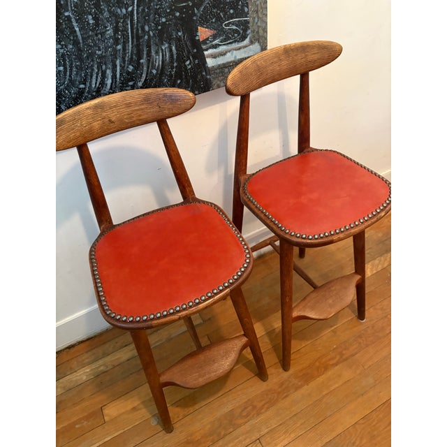 MCM Counter Stools Iconic Danish Design by Vilhelm Wohlert for Stolefabriken Odense For Sale In New York - Image 6 of 6