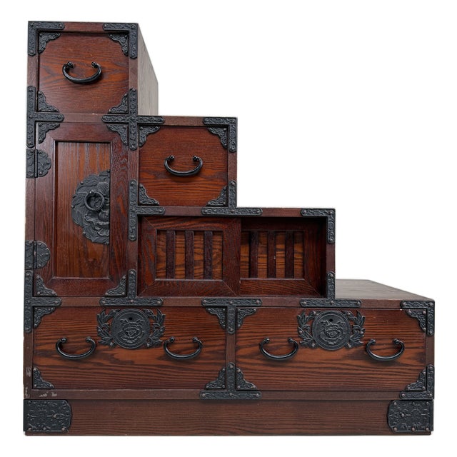 Vintage Japanese Kaidan-Dansu Step Chest, 1970s For Sale