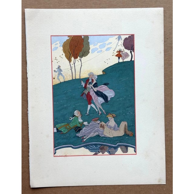 Up for sale is this beautiful, limited edition, hand-colored pochoir print by George Barbier. It is one of several we are...