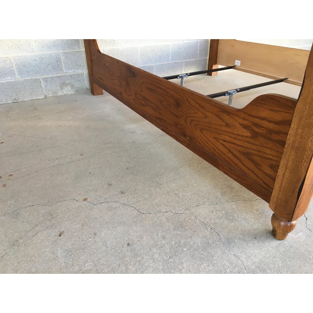 Broyhill Attic Heirlooms Solid Oak Queen Size Bed Frame Chairish