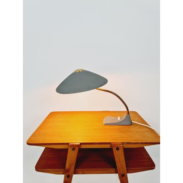 Art Deco German Brass Metal Table Lamp, 1950s For Sale - Image 9 of 11