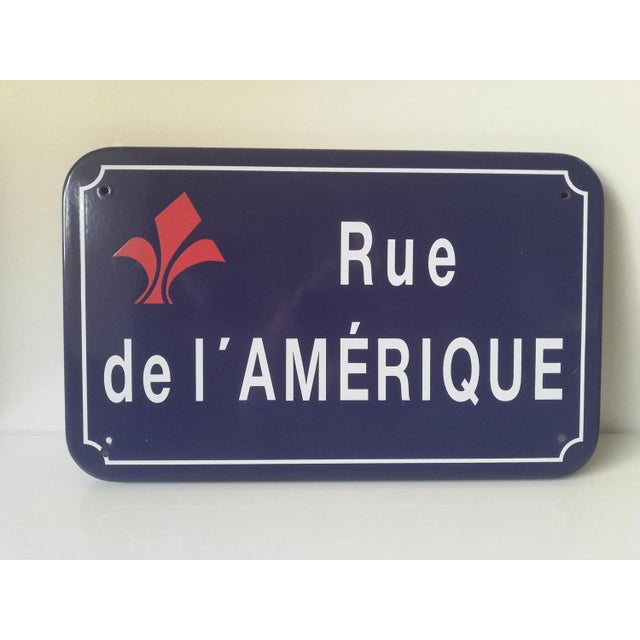 Blue French Enamel Street Sign For Sale - Image 8 of 9