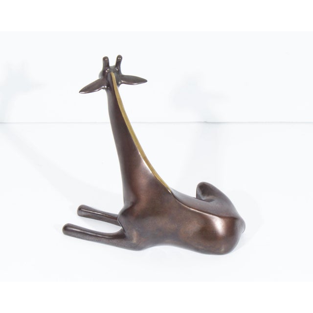 Loet Vanderveen Bronze Giraffe Sculpture by Loet Vanderveen For Sale - Image 4 of 10