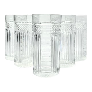1970s Libbey “Radiant” Set of 5 Highball Tumbler Glasses For Sale