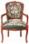 Danish Rococo Style Red Stained Armchair, Early 20th Century For Sale