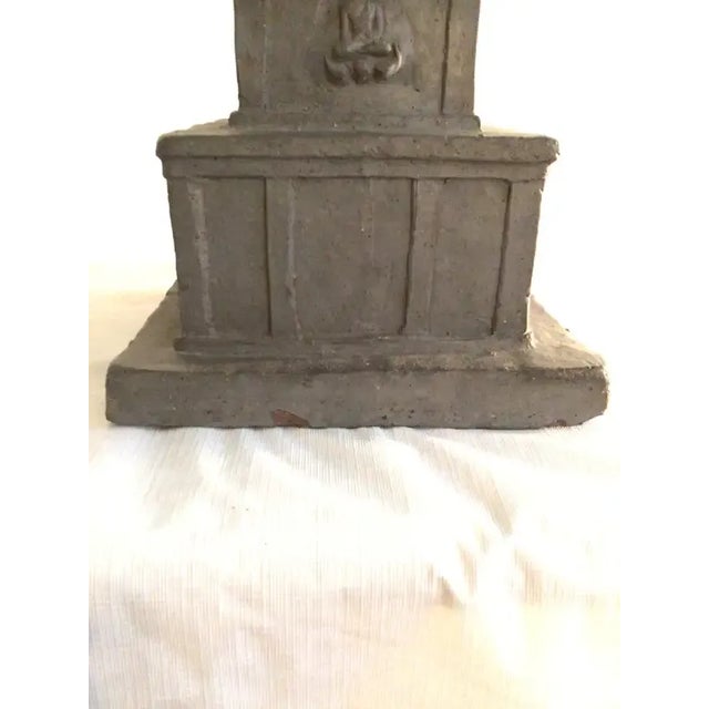 1960s 1960s Charcoal Painted Terracotta Pagoda Statue For Sale - Image 5 of 9