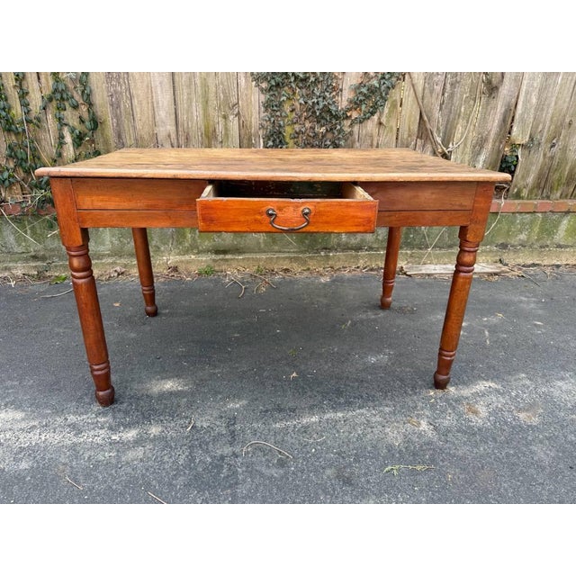 Antique Early American Primetive Style 1 Drawer Table For Sale - Image 13 of 17