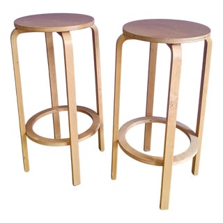 Vintage Danish Stools, 1960s, Set of 2 For Sale