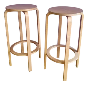 Vintage Danish Stools, 1960s, Set of 2